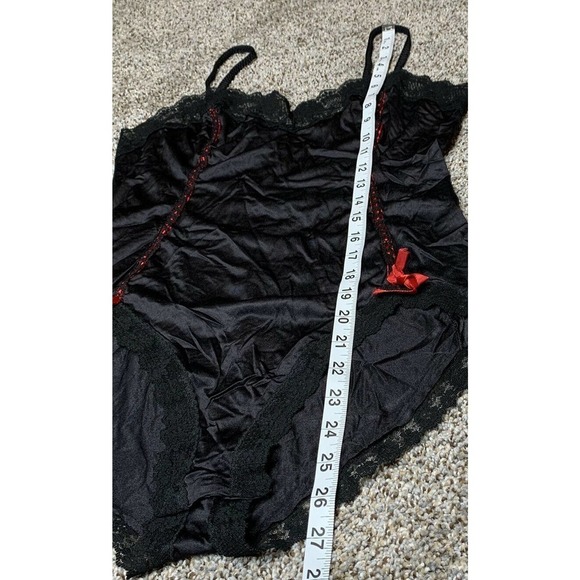 Vintage LADY CAMEO Lace Bow Lingerie Bodysuit M - Picture 9 of 10